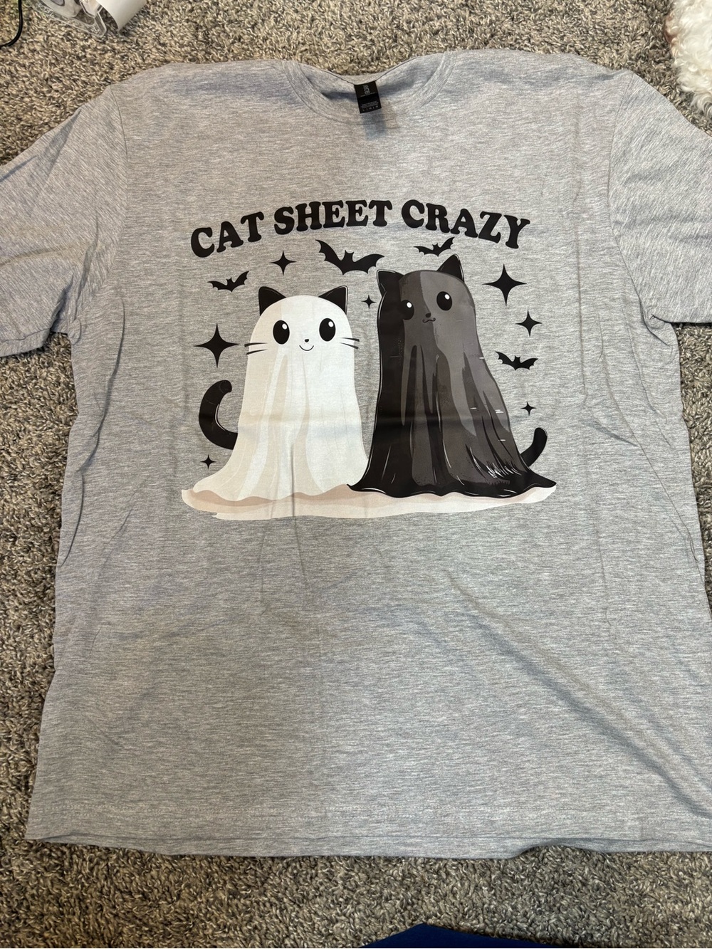 Cat Sheet Crazy T-Shirt - Gray